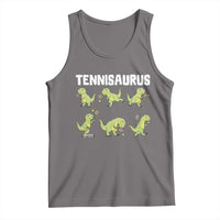 Funny Prehistoric Dinosaur Tennis Player Tank Top Gift For Tennis Fans - Wonder Print Shop