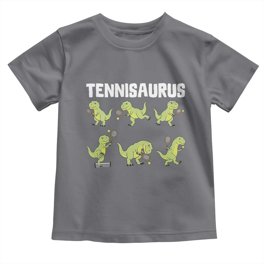 Funny Prehistoric Dinosaur Tennis Player Toddler T Shirt Gift For Tennis Fans - Wonder Print Shop