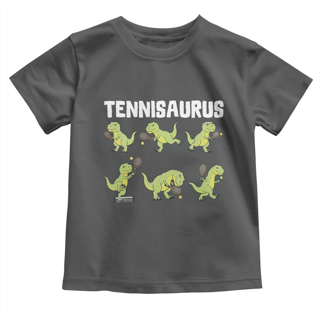 Funny Prehistoric Dinosaur Tennis Player Toddler T Shirt Gift For Tennis Fans - Wonder Print Shop