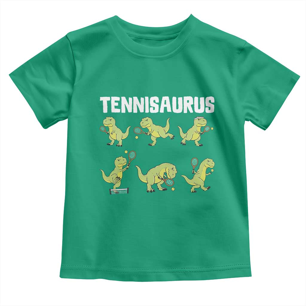 Funny Prehistoric Dinosaur Tennis Player Toddler T Shirt Gift For Tennis Fans - Wonder Print Shop