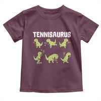 Funny Prehistoric Dinosaur Tennis Player Toddler T Shirt Gift For Tennis Fans - Wonder Print Shop