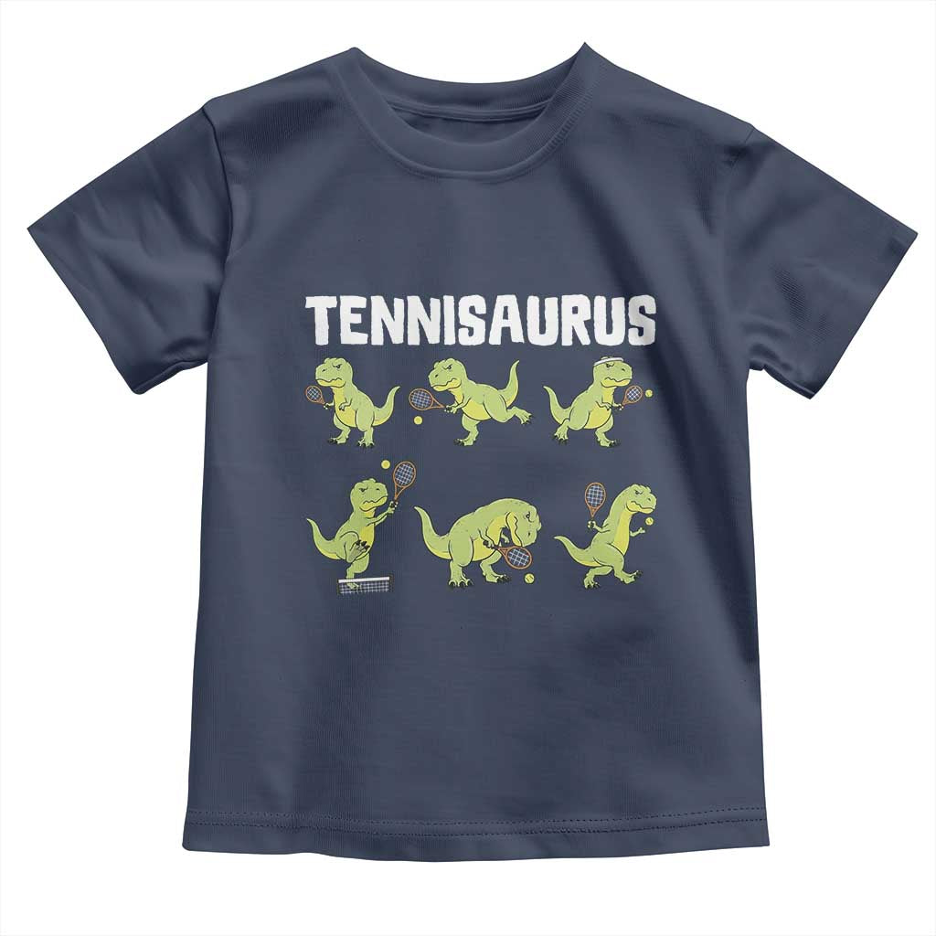 Funny Prehistoric Dinosaur Tennis Player Toddler T Shirt Gift For Tennis Fans - Wonder Print Shop