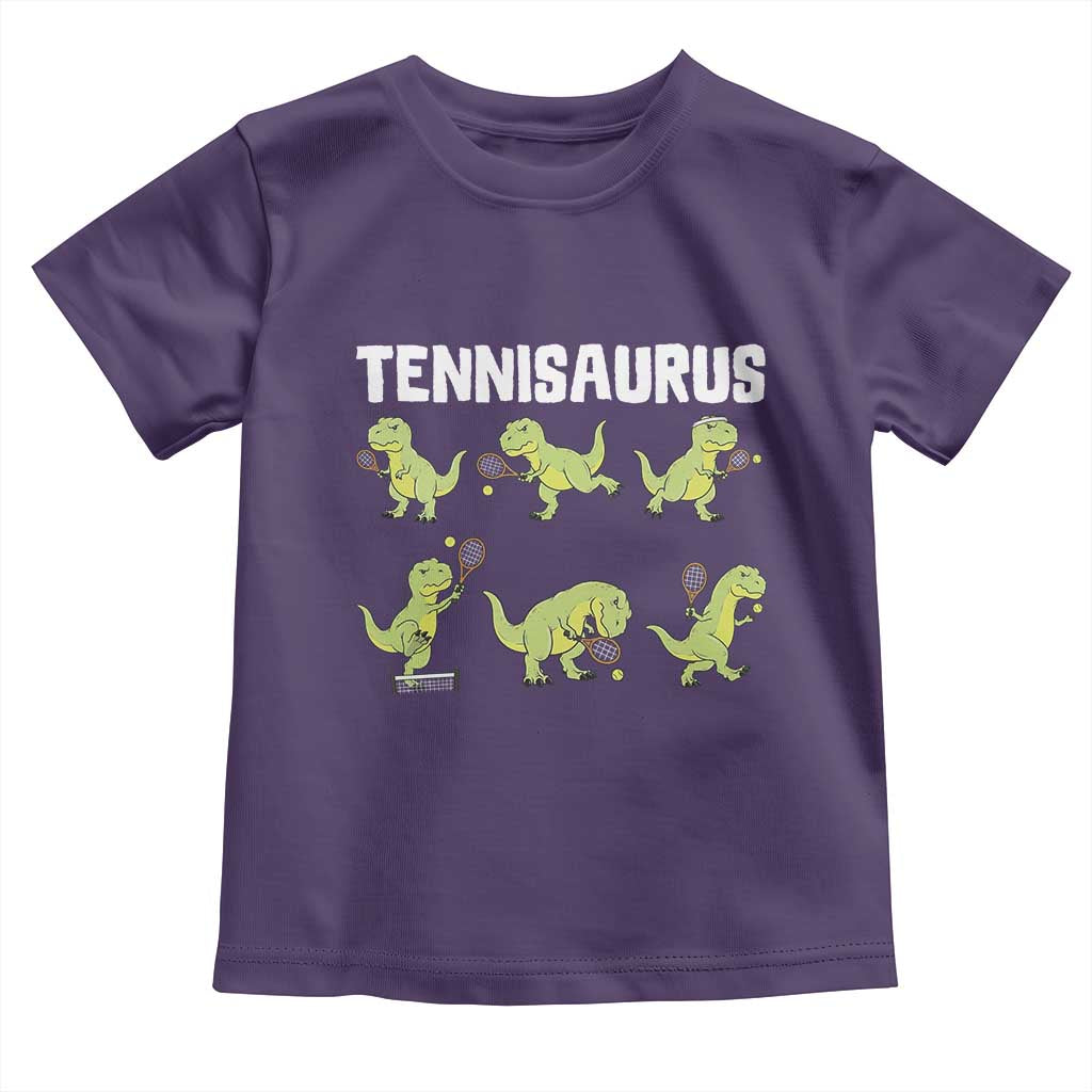 Funny Prehistoric Dinosaur Tennis Player Toddler T Shirt Gift For Tennis Fans - Wonder Print Shop