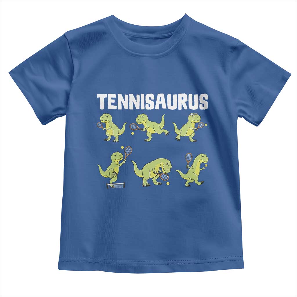 Funny Prehistoric Dinosaur Tennis Player Toddler T Shirt Gift For Tennis Fans - Wonder Print Shop