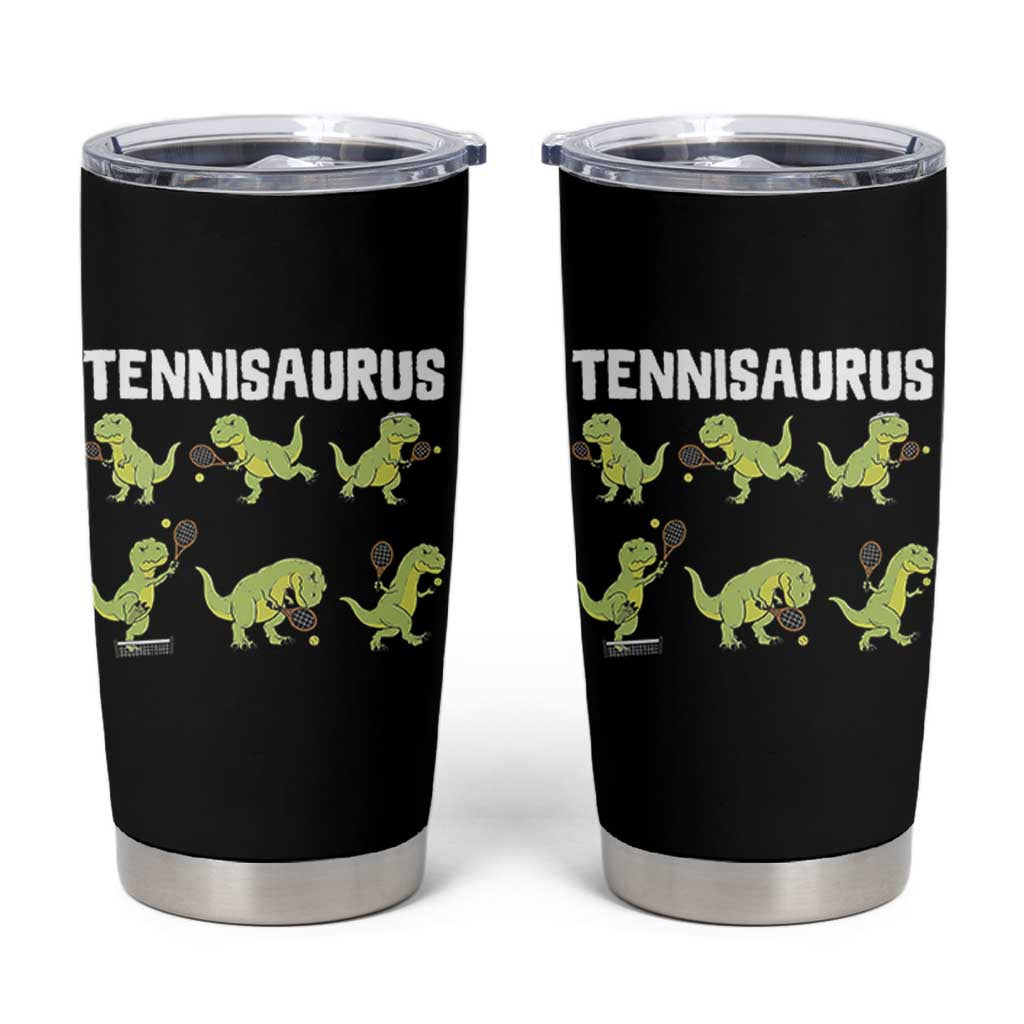 Funny Prehistoric Dinosaur Tennis Player Tumbler Cup Gift For Tennis Fans - Wonder Print Shop