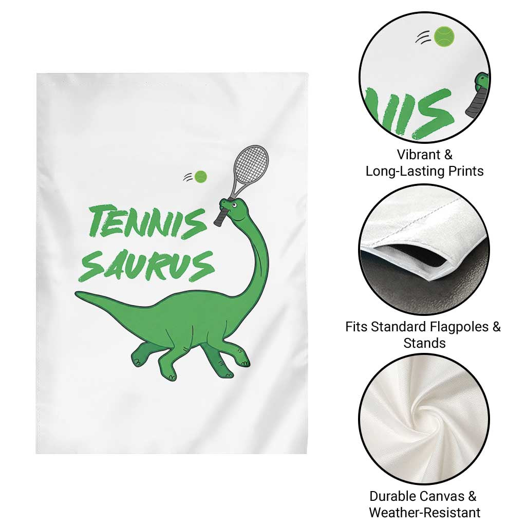 Funny Tennis Dinosaur Tennis Lover Garden Flag Gift For Tennis Fans - Wonder Print Shop