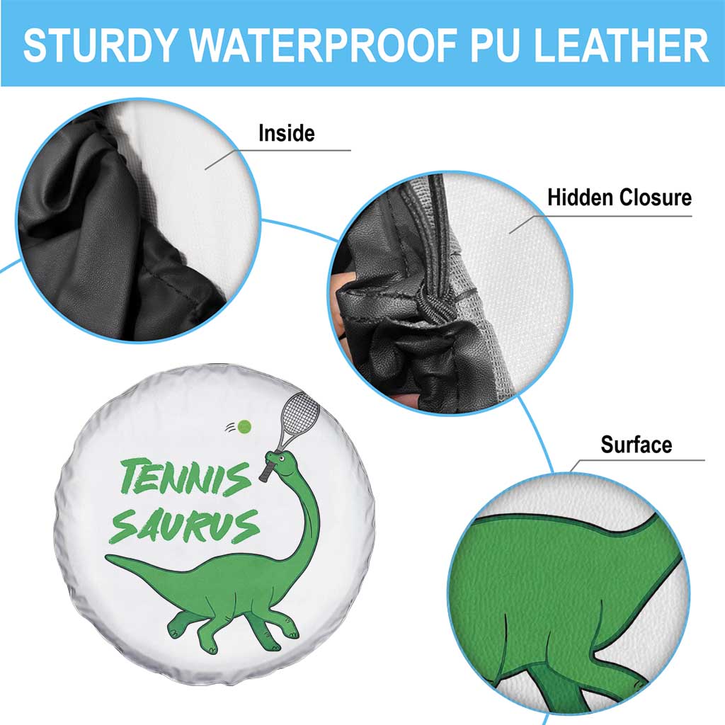 Funny Tennis Dinosaur Tennis Lover Spare Tire Cover Gift For Tennis Fans - Wonder Print Shop