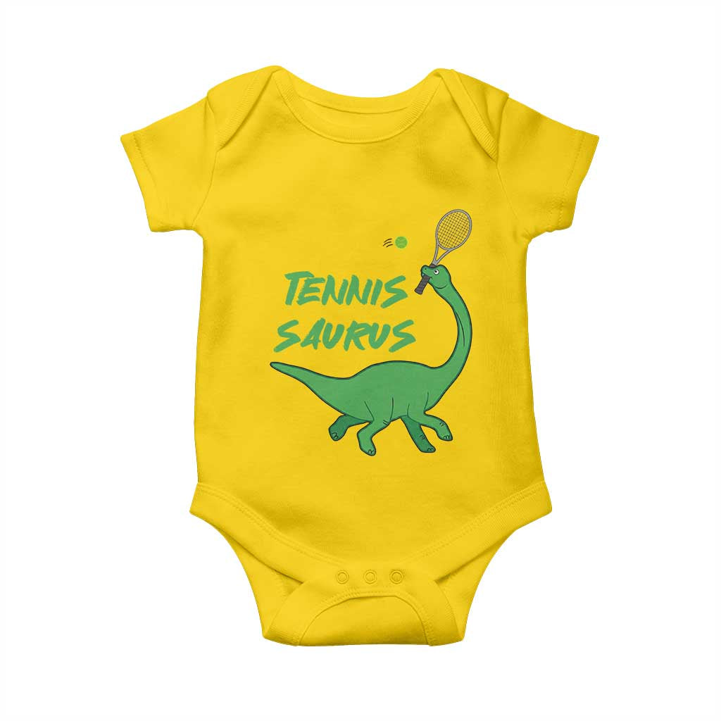 Funny Tennis Dinosaur Tennis Lover Baby Onesie Gift For Tennis Fans - Wonder Print Shop