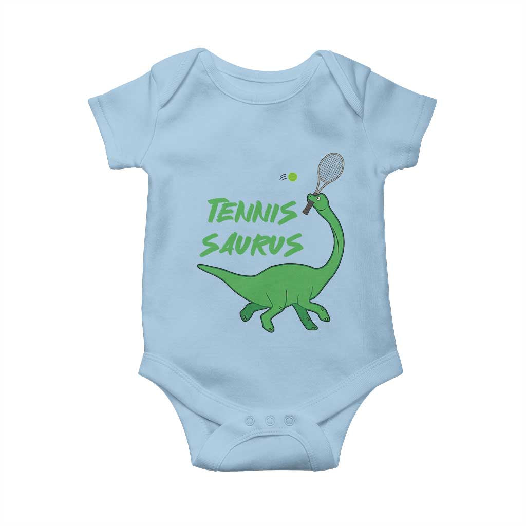 Funny Tennis Dinosaur Tennis Lover Baby Onesie Gift For Tennis Fans - Wonder Print Shop