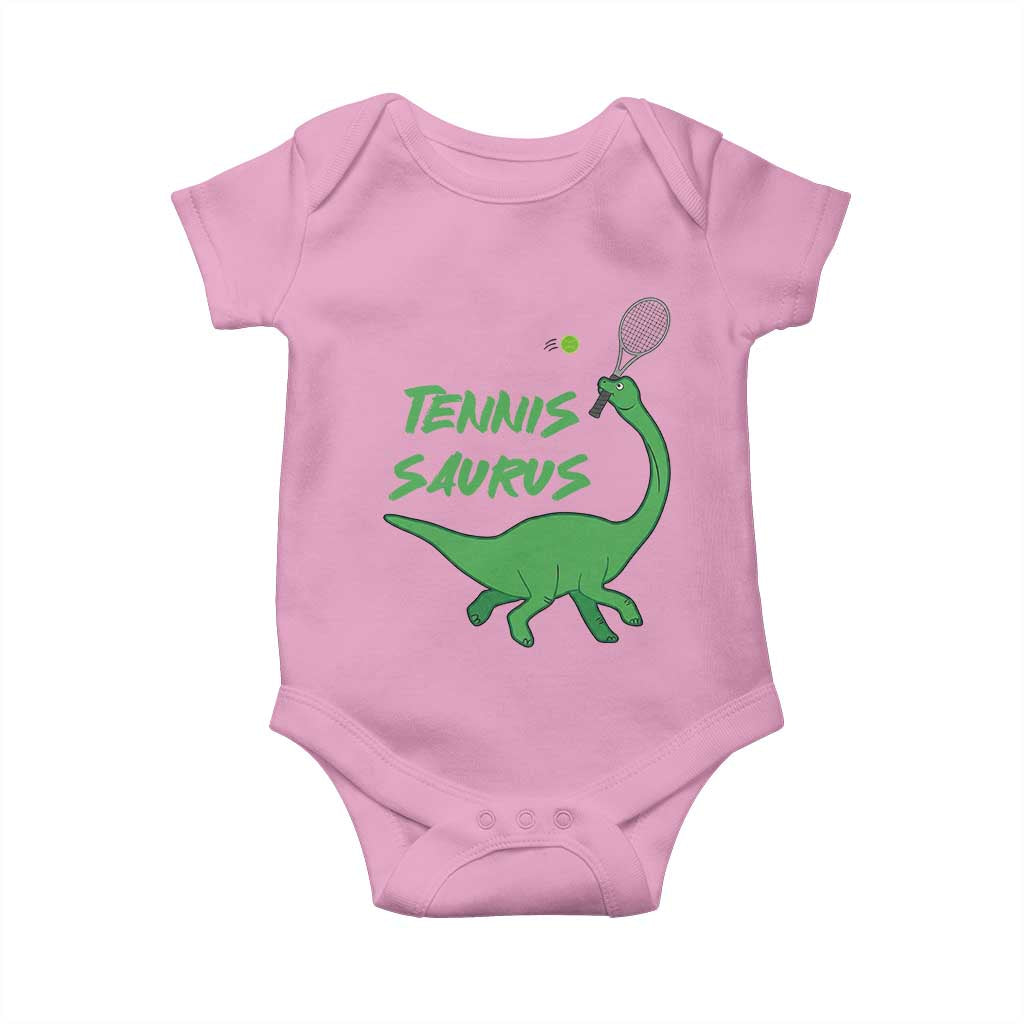 Funny Tennis Dinosaur Tennis Lover Baby Onesie Gift For Tennis Fans - Wonder Print Shop