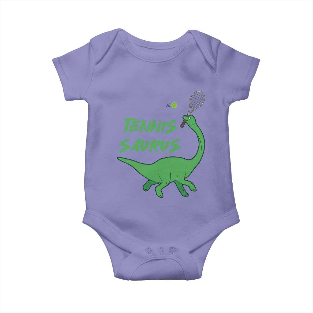 Funny Tennis Dinosaur Tennis Lover Baby Onesie Gift For Tennis Fans - Wonder Print Shop