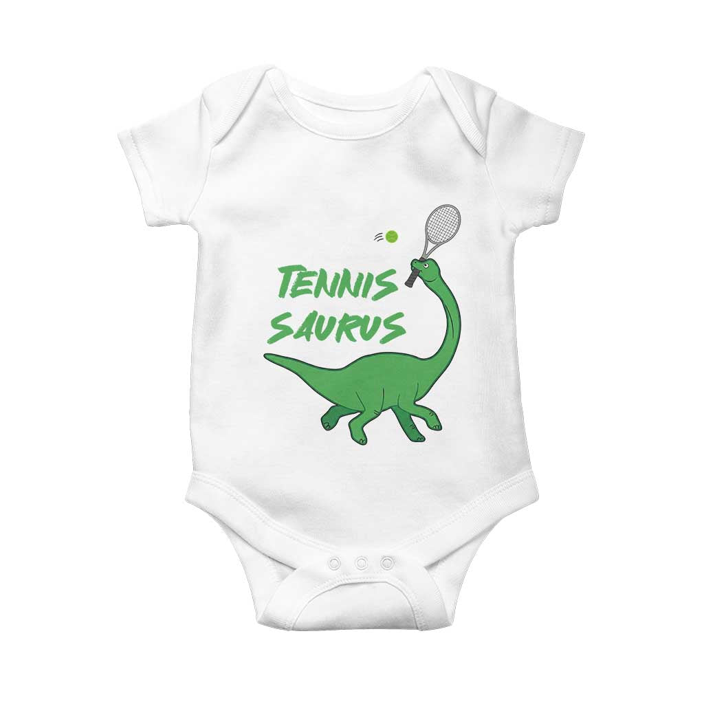 Funny Tennis Dinosaur Tennis Lover Baby Onesie Gift For Tennis Fans - Wonder Print Shop