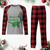 Funny Tennis Dinosaur Tennis Lover Plaid Pajama Set Gift For Tennis Fans - Wonder Print Shop