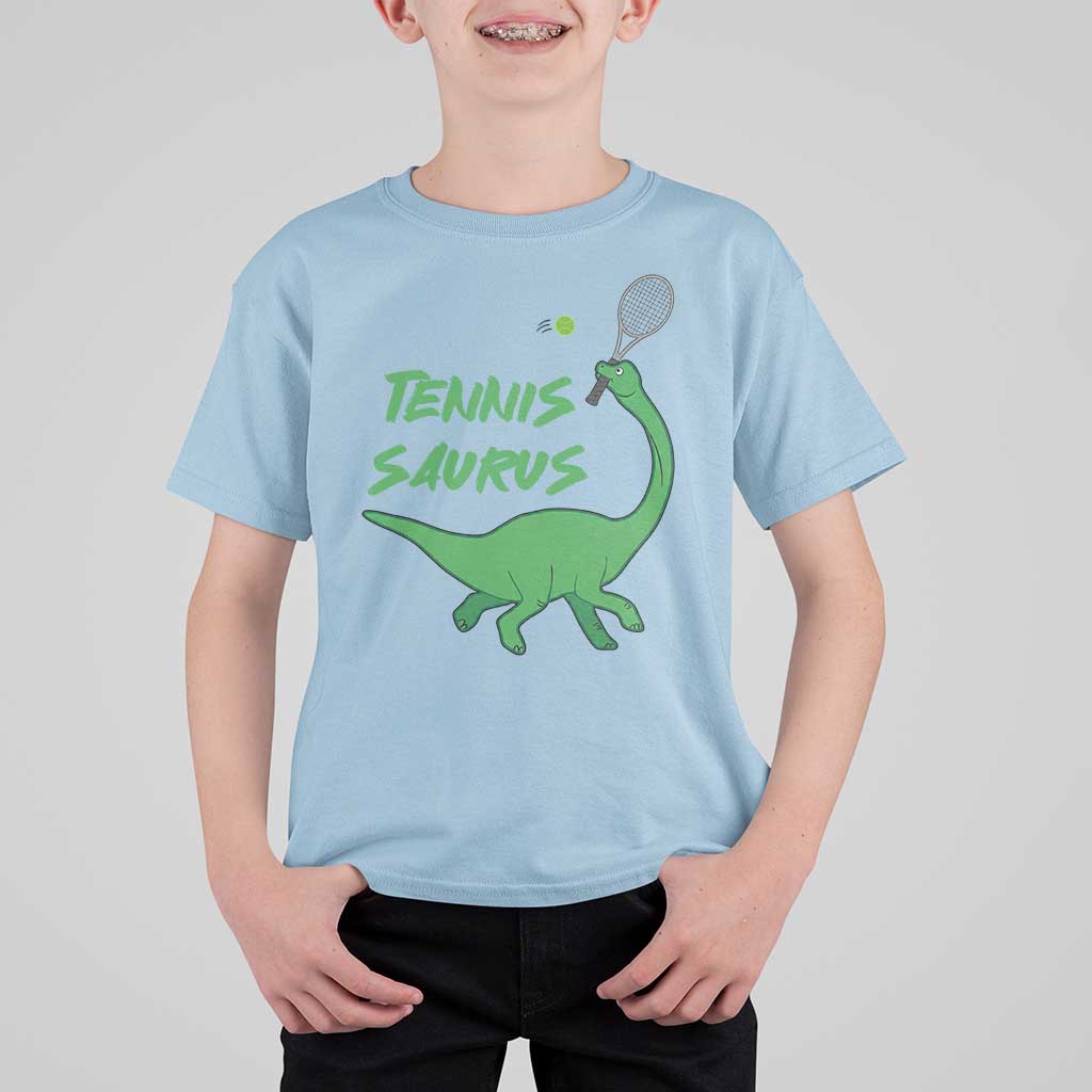 Funny Tennis Dinosaur Tennis Lover T Shirt For Kid Gift For Tennis Fans - Wonder Print Shop