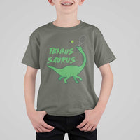 Funny Tennis Dinosaur Tennis Lover T Shirt For Kid Gift For Tennis Fans - Wonder Print Shop