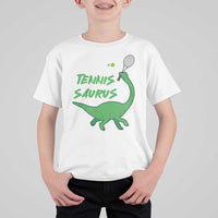 Funny Tennis Dinosaur Tennis Lover T Shirt For Kid Gift For Tennis Fans - Wonder Print Shop