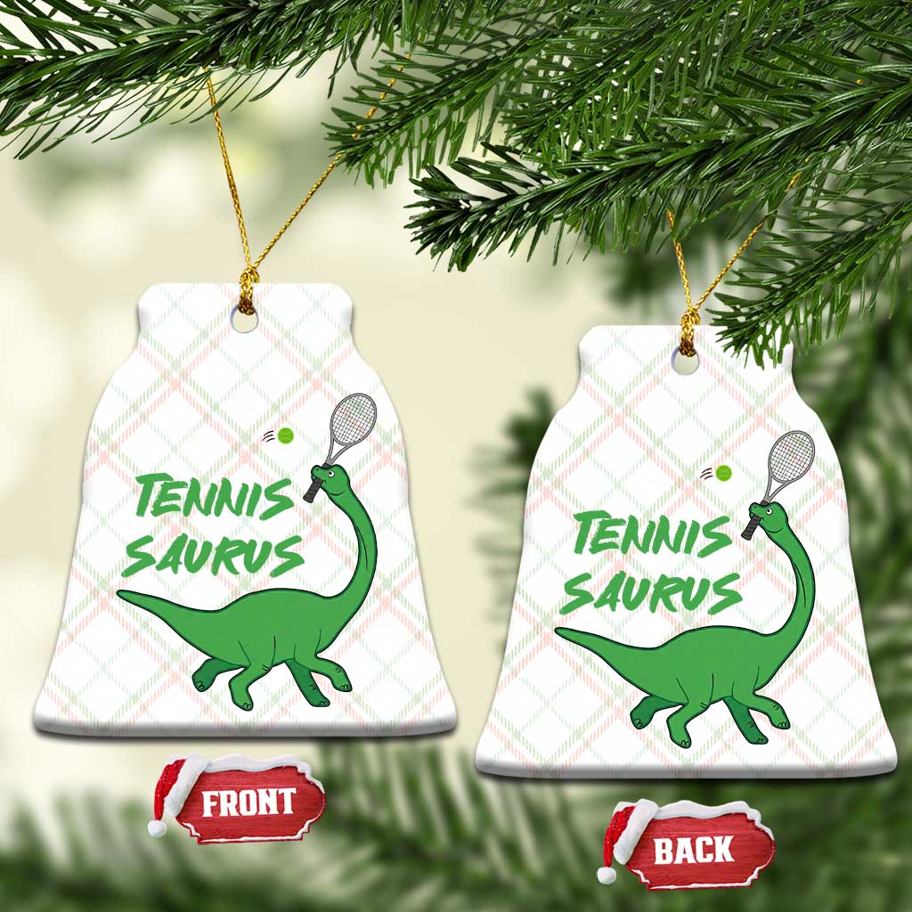 Funny Tennis Dinosaur Tennis Lover Ceramic Ornament Gift For Tennis Fans - Wonder Print Shop
