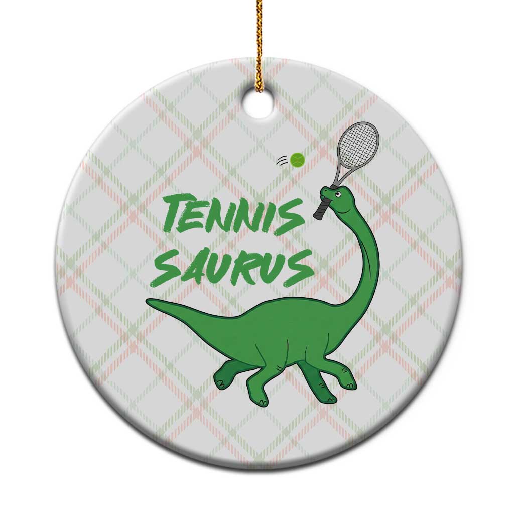 Funny Tennis Dinosaur Tennis Lover Ceramic Ornament Gift For Tennis Fans - Wonder Print Shop