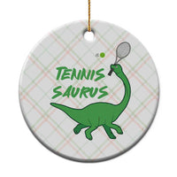 Funny Tennis Dinosaur Tennis Lover Ceramic Ornament Gift For Tennis Fans - Wonder Print Shop