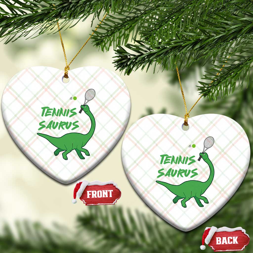 Funny Tennis Dinosaur Tennis Lover Ceramic Ornament Gift For Tennis Fans - Wonder Print Shop