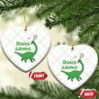 Funny Tennis Dinosaur Tennis Lover Ceramic Ornament Gift For Tennis Fans - Wonder Print Shop
