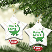 Funny Tennis Dinosaur Tennis Lover Ceramic Ornament Gift For Tennis Fans - Wonder Print Shop