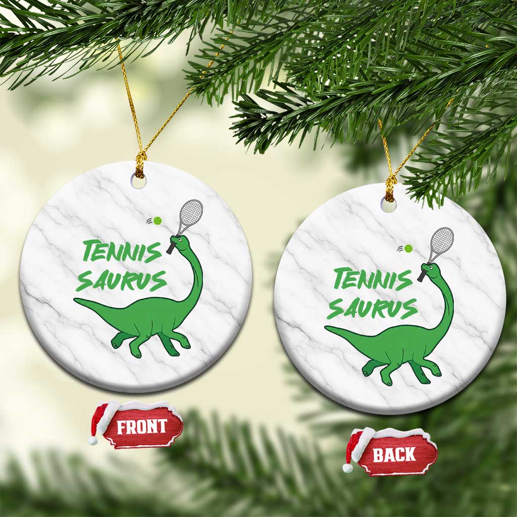 Funny Tennis Dinosaur Tennis Lover Ceramic Ornament Gift For Tennis Fans - Wonder Print Shop
