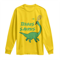 Funny Tennis Dinosaur Tennis Lover Long Sleeve Shirt Gift For Tennis Fans - Wonder Print Shop