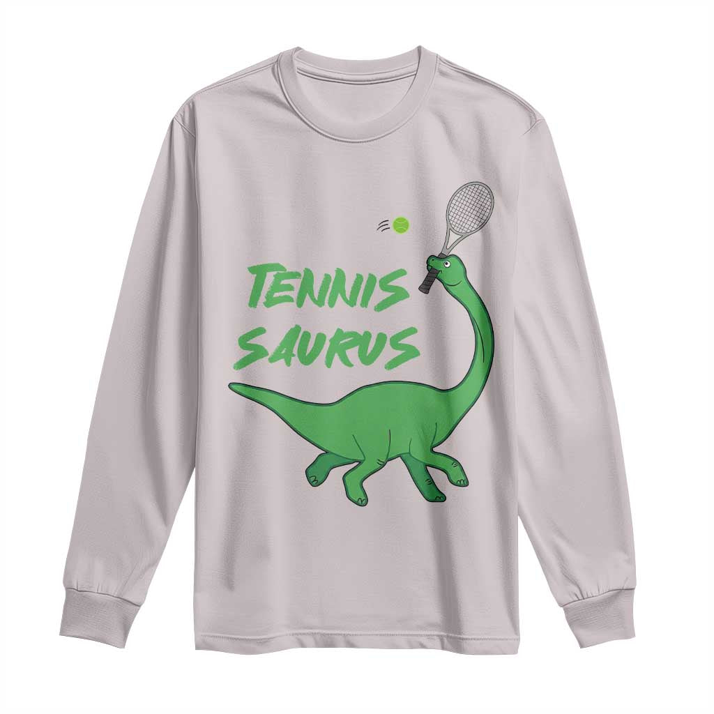 Funny Tennis Dinosaur Tennis Lover Long Sleeve Shirt Gift For Tennis Fans - Wonder Print Shop