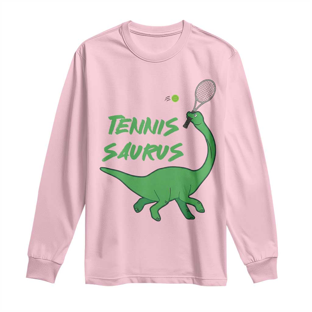Funny Tennis Dinosaur Tennis Lover Long Sleeve Shirt Gift For Tennis Fans - Wonder Print Shop