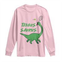 Funny Tennis Dinosaur Tennis Lover Long Sleeve Shirt Gift For Tennis Fans - Wonder Print Shop
