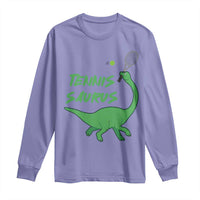 Funny Tennis Dinosaur Tennis Lover Long Sleeve Shirt Gift For Tennis Fans - Wonder Print Shop