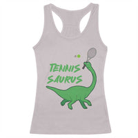 Funny Tennis Dinosaur Tennis Lover Racerback Tank Top Gift For Tennis Fans - Wonder Print Shop