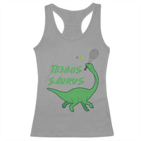 Funny Tennis Dinosaur Tennis Lover Racerback Tank Top Gift For Tennis Fans - Wonder Print Shop