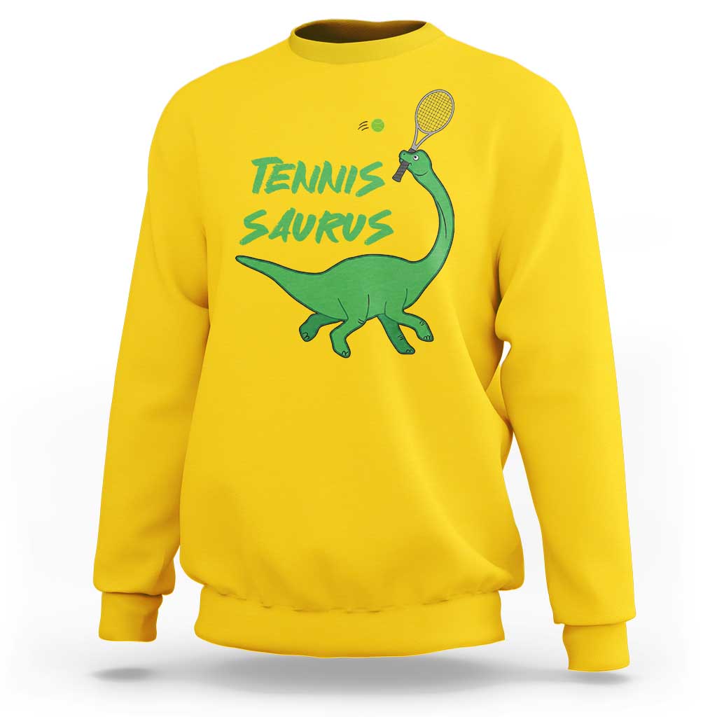 Funny Tennis Dinosaur Tennis Lover Sweatshirt Gift For Tennis Fans - Wonder Print Shop