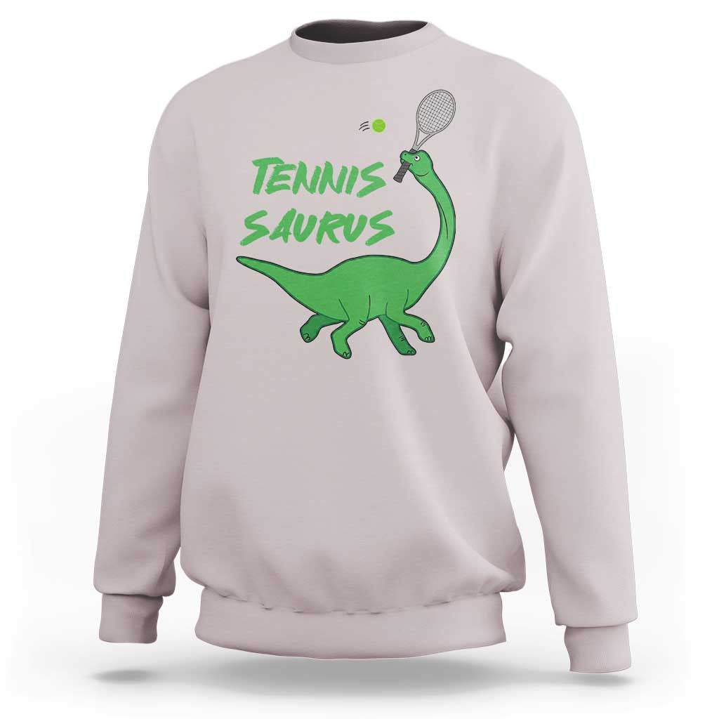 Funny Tennis Dinosaur Tennis Lover Sweatshirt Gift For Tennis Fans - Wonder Print Shop