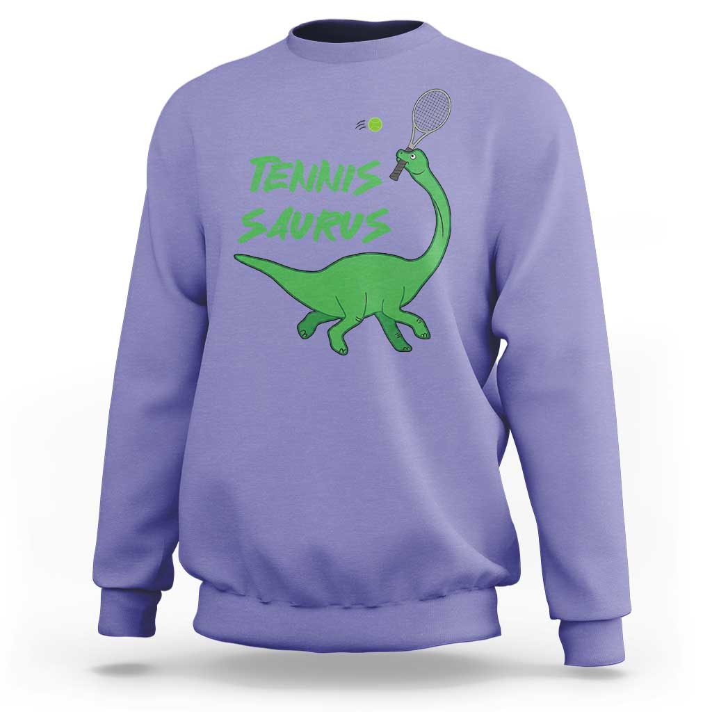 Funny Tennis Dinosaur Tennis Lover Sweatshirt Gift For Tennis Fans - Wonder Print Shop