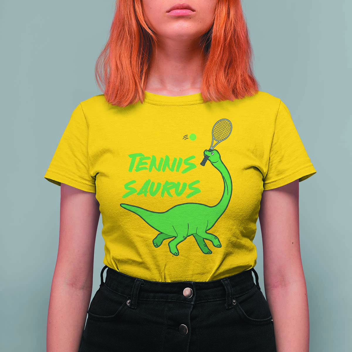 Funny Tennis Dinosaur Tennis Lover T Shirt For Women Gift For Tennis Fans - Wonder Print Shop