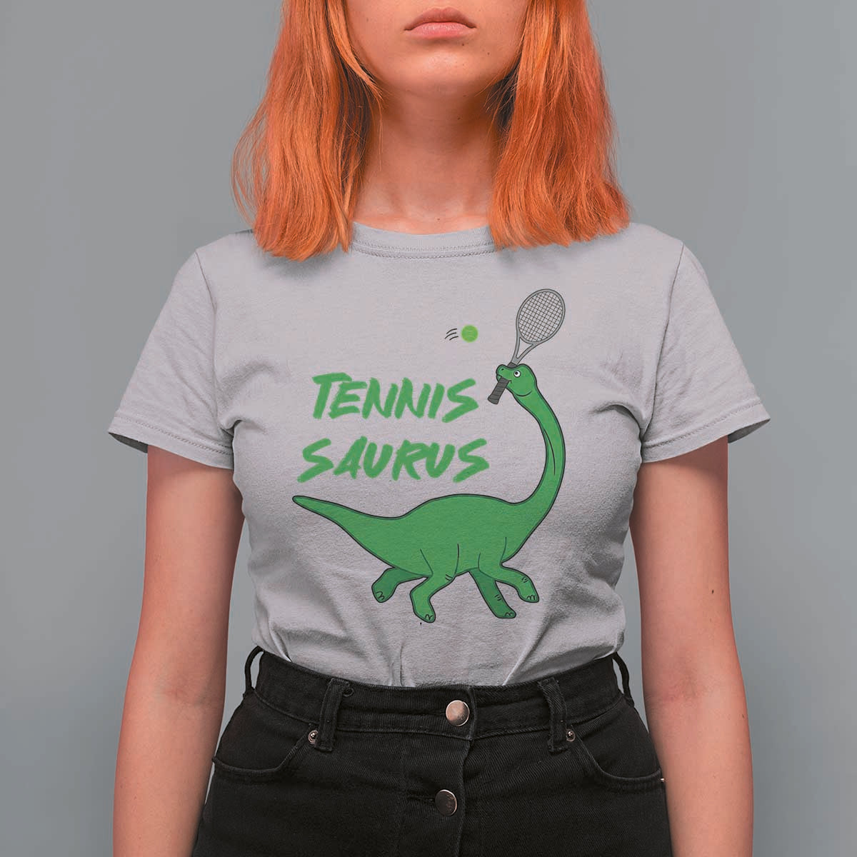 Funny Tennis Dinosaur Tennis Lover T Shirt For Women Gift For Tennis Fans - Wonder Print Shop