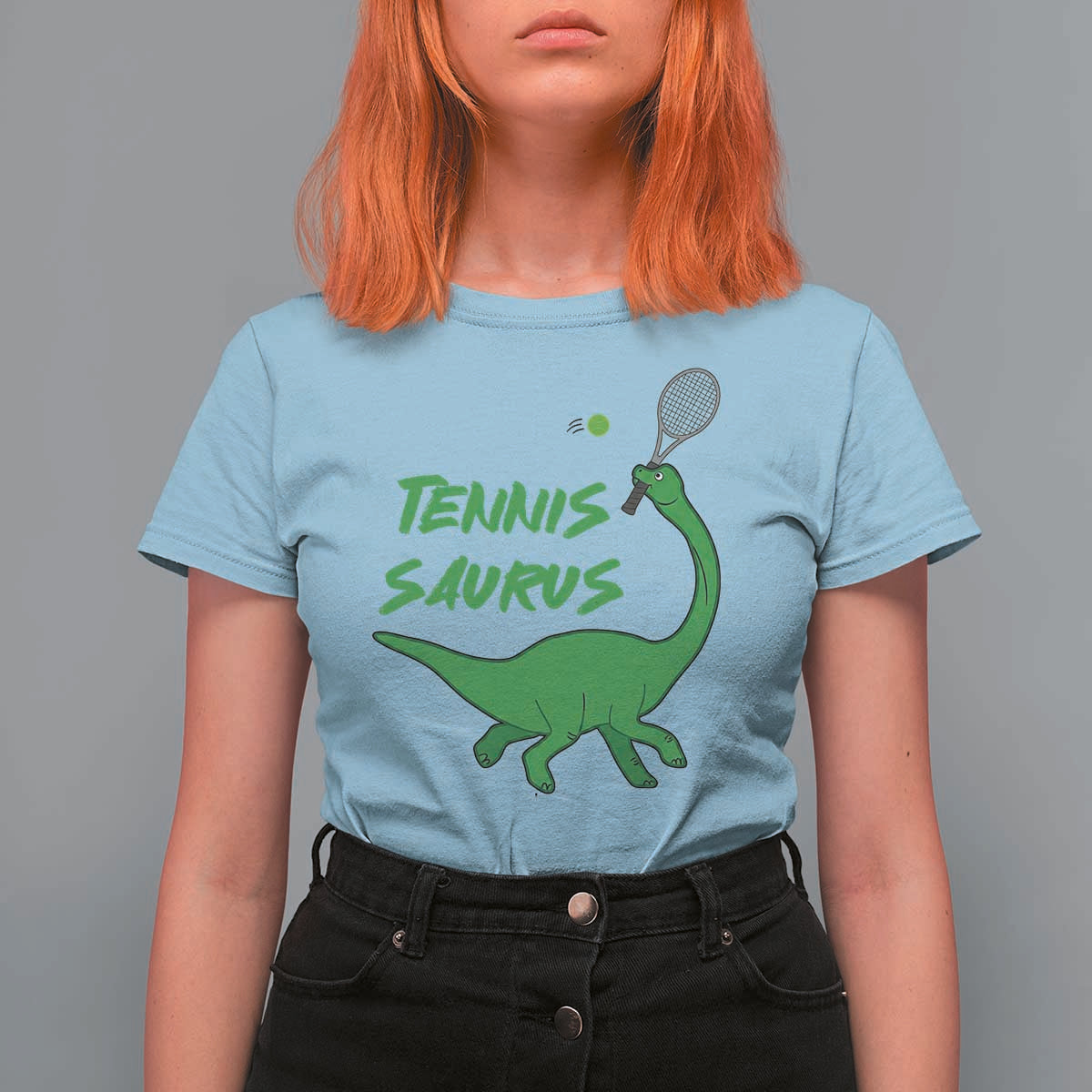 Funny Tennis Dinosaur Tennis Lover T Shirt For Women Gift For Tennis Fans - Wonder Print Shop