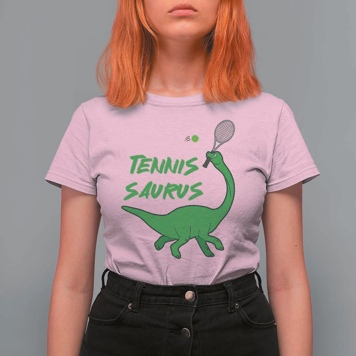 Funny Tennis Dinosaur Tennis Lover T Shirt For Women Gift For Tennis Fans - Wonder Print Shop