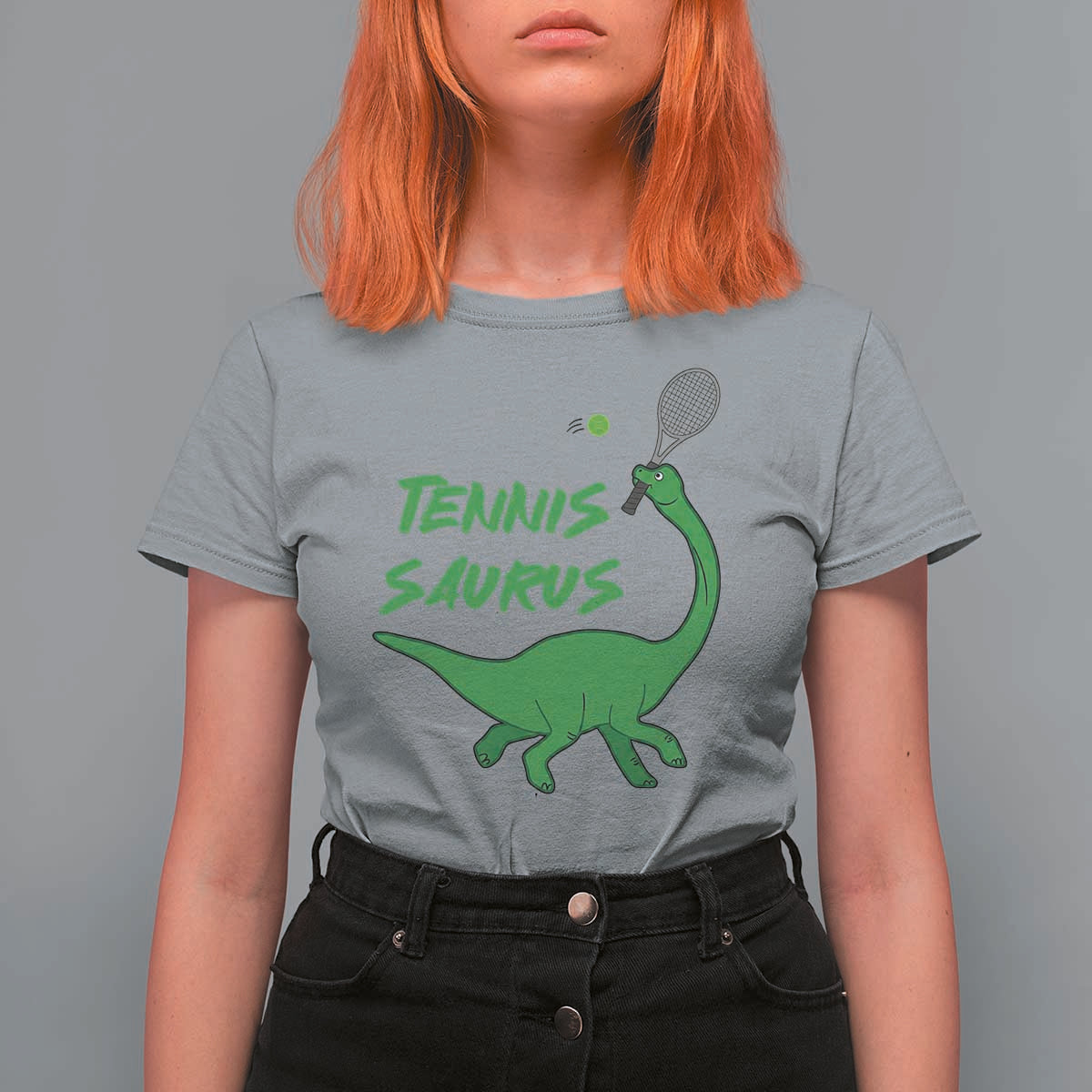 Funny Tennis Dinosaur Tennis Lover T Shirt For Women Gift For Tennis Fans - Wonder Print Shop