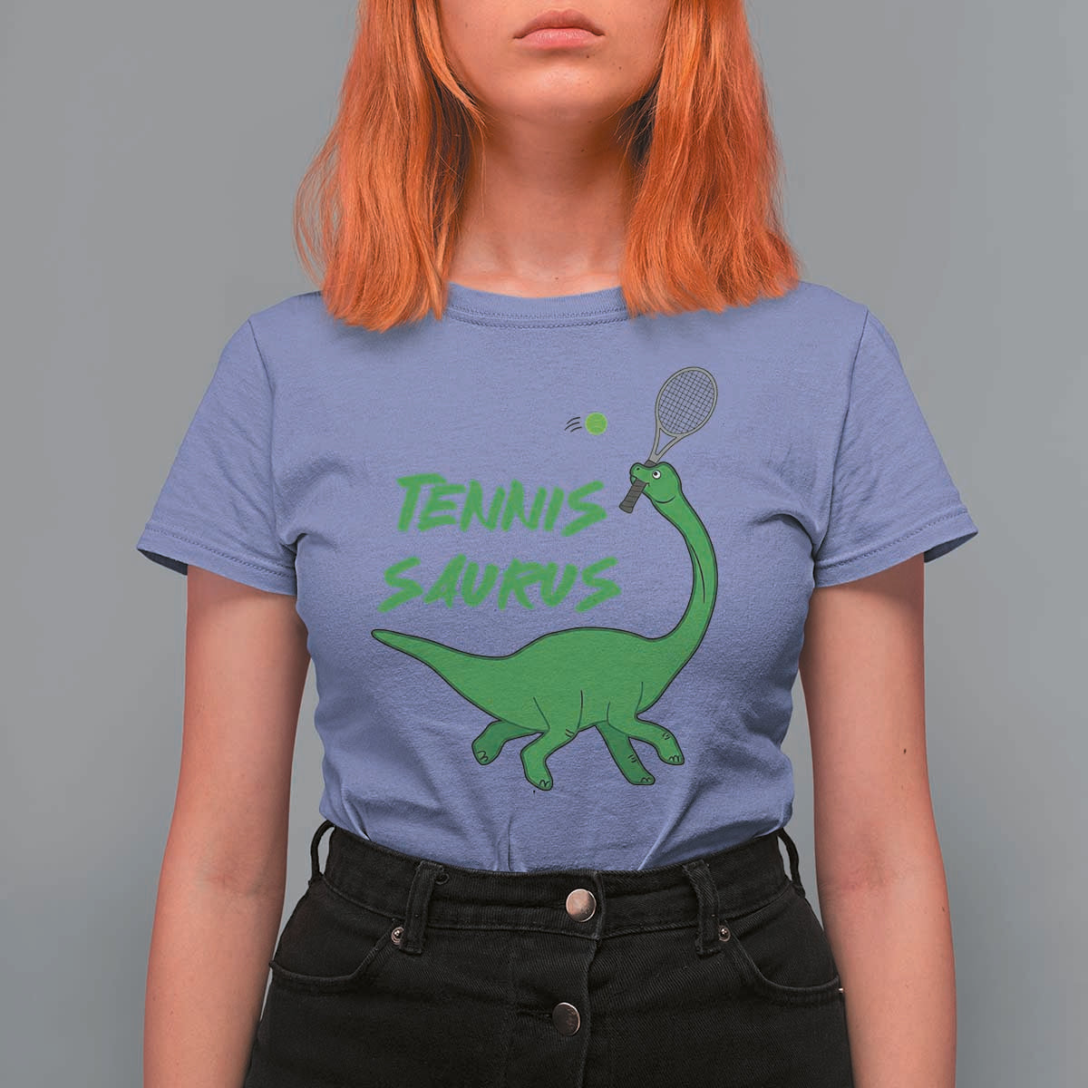 Funny Tennis Dinosaur Tennis Lover T Shirt For Women Gift For Tennis Fans - Wonder Print Shop