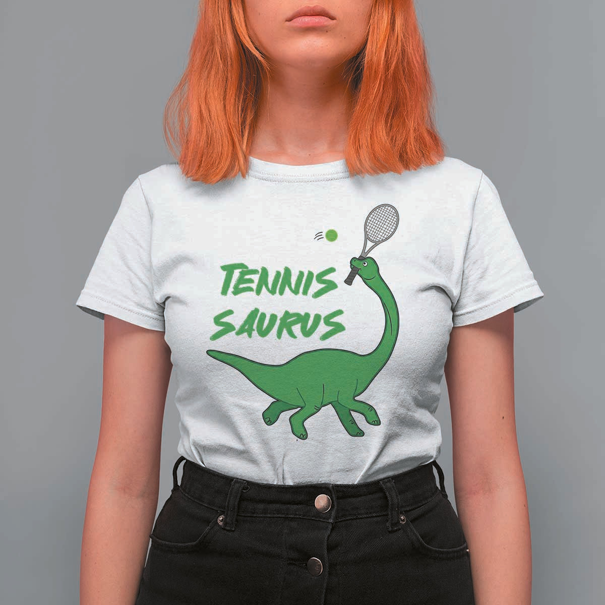 Funny Tennis Dinosaur Tennis Lover T Shirt For Women Gift For Tennis Fans - Wonder Print Shop