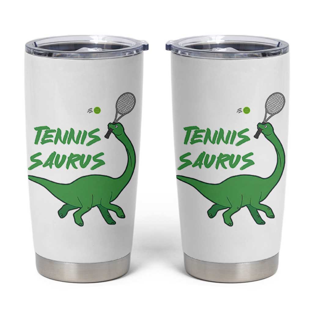 Funny Tennis Dinosaur Tennis Lover Tumbler Cup Gift For Tennis Fans - Wonder Print Shop