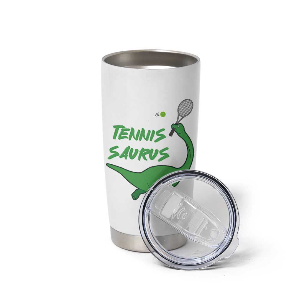 Funny Tennis Dinosaur Tennis Lover Tumbler Cup Gift For Tennis Fans - Wonder Print Shop