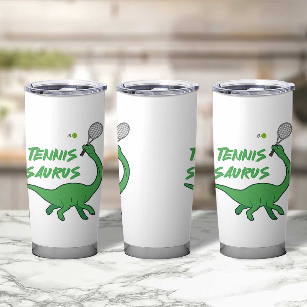 Funny Tennis Dinosaur Tennis Lover Tumbler Cup Gift For Tennis Fans - Wonder Print Shop