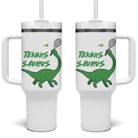 Funny Tennis Dinosaur Tennis Lover Tumbler With Handle Gift For Tennis Fans - Wonder Print Shop