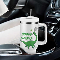 Funny Tennis Dinosaur Tennis Lover Tumbler With Handle Gift For Tennis Fans - Wonder Print Shop