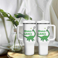 Funny Tennis Dinosaur Tennis Lover Tumbler With Handle Gift For Tennis Fans - Wonder Print Shop